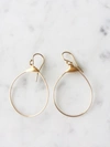 A BLONDE AND HER BAG SMALL FEATHERWEIGHT HOOP EARRING IN GOLD WITH GOLD WRAP