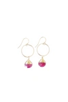 A Blonde And Her Bag Yuliya Earring In Ruby In Purple