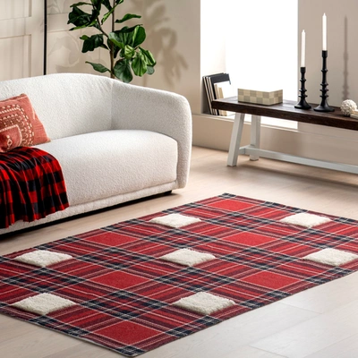 Nuloom Leena High-low Checkered Plaid Area Rug