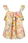 Bishop + Young Good Vibrations Gabrielle Flutter Sleeve Top In Romance Print In Multi