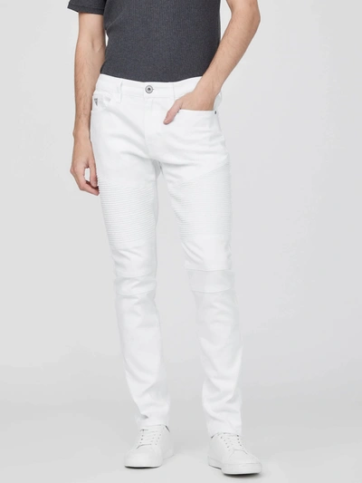 Guess Factory Izzy Moto Skinny Jeans In White