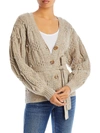 SEA NEW YORK POLLY WOMENS WOOL CABLE KNIT CARDIGAN SWEATER
