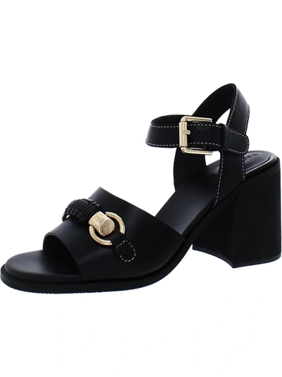 See By Chloé Womens Leather Slingback Heels In Black