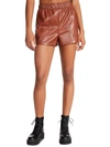 Steve Madden Lainey Faux Leather Shorts In Green