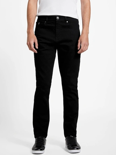 Guess Factory Delmar Slim Straight Jeans In Black