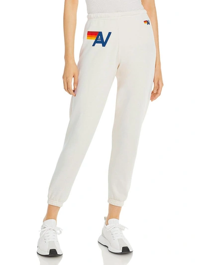 Aviator Nation Logo Jogger Pants In White