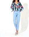 OLIPHANT TIE NECK BLOUSE IN MILANO BLUE