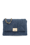 ISABEL MARANT ISABEL MARANT MERINE PUFFY FOLDOVER TOP DENIM SHOULDER BAG