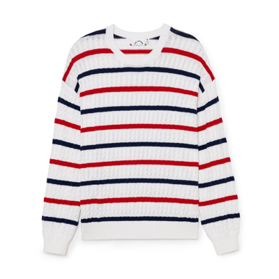 The Upside Heritage Boo Striped Cable-knit Jumper