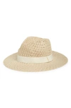 Nordstrom Packable Knit Panama Hat In Ivory Birch