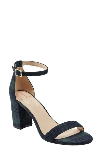 Bandolino Women's Armory Dress Sandals Women's Shoes In Navy - Fx Patent Leather