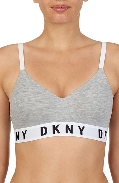 Dkny Wireless Push-up Bra In St1/heather Gray