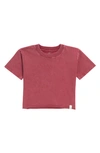 Treasure & Bond Kids' Crop T-shirt In Red Rio Wash