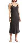 Lunya Washable Silk Slipdress Nightgown In Immersed Black