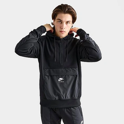 Nike Men's Air Max Half-zip Fleece Hoodie In Black/black/white