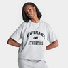 New Balance Women's Athletics Varsity Boxy T-shirt In Heather Grey 