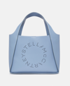 Stella Mccartney Logo Grainy Alter Mat Crossbody Bag In Blue