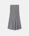 Stella Mccartney Mouline Rib Knit Skirt In Grey Melange