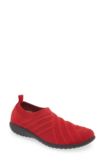 Naot Okahu Sneaker In Red Knit