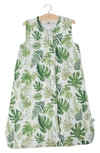 Little Unicorn Kids' Cotton Muslin Wearable Blanket In Tropical Leaf