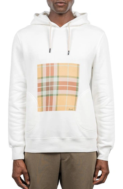 D.rt Square Plaid Pullover Hoodie In White