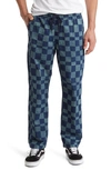 VANS RANGE RELAXED FIT CHECKERBOARD COTTON DRAWSTRING PANTS