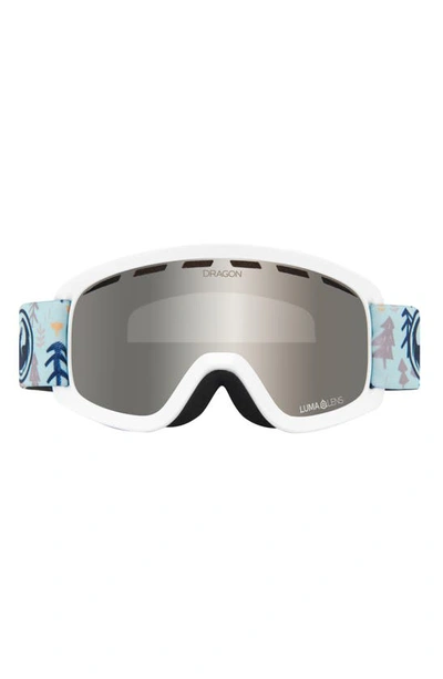 Dragon Kids' Lil D Base 44mm Snow Goggles In Forest Friends Ll Silver Ion