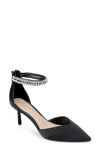 JEWEL BADGLEY MISCHKA MAYA ANKLE STRAP POINTED TOE PUMP