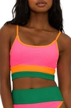 BEACH RIOT EVA COLORBLOCK BIKINI TOP