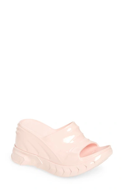 Givenchy Women's Marshmallow Wedge Sandals In Rubber In Light Pink