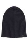 Tom Ford Rib Cashmere Beanie In Blue