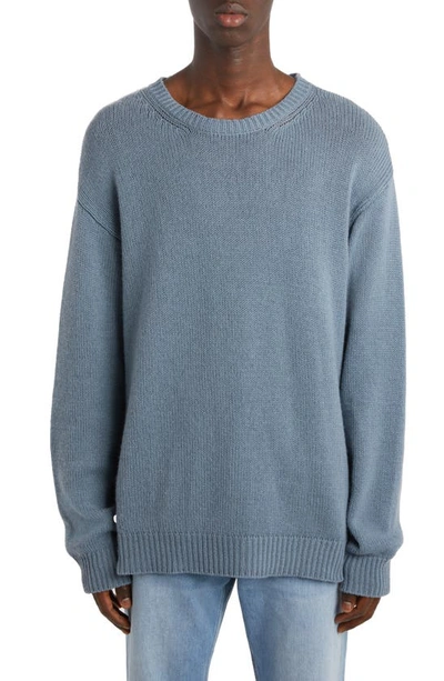 Valentino Cashmere Crewneck Sweater In Light Blue