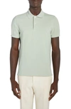Tom Ford Short Sleeve Cotton Piqué Polo In Green