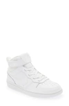 Nike Court Borough Mid 2 Basketball Shoe In White/ White