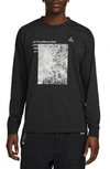 Nike Acg Long Sleeve Graphic T-shirt In Black