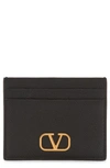 Valentino Portafoglio Minimalista In Pelle Nera Con Fessure Per Carte In 0no Nero
