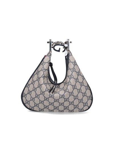 Gucci 'attache' Small Shoulder Bag In Blue