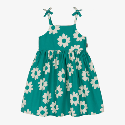 Rock Your Baby Babies' Girls Green Floral Cotton Dress