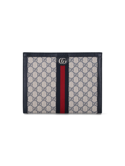 Gucci Pouch "ophidia" In Beige