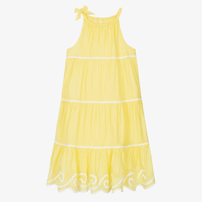 Zimmermann Teen Girls Yellow Ric Rac Cotton Dress