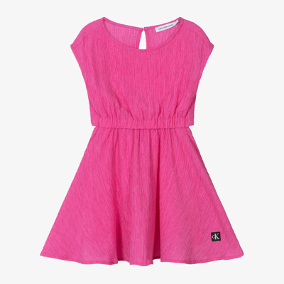 Calvin Klein Babies' Girls Pink Crinkle Dress