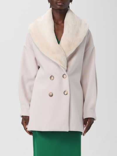 Hanita Coat  Woman Color Yellow Cream In Yellow Cream