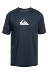 Quiksilver Streak Short Sleeve Recycled Polyester Blend T-shirt In Navy Blazer