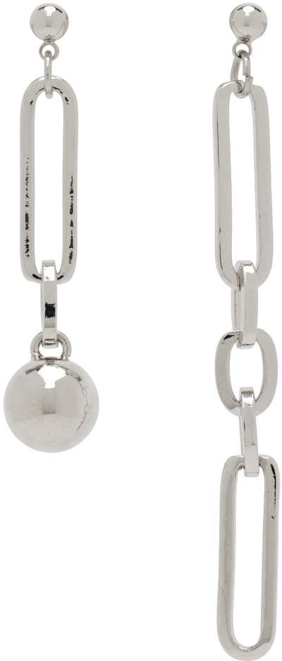 Justine Clenquet Silver Ali Earrings In Palladium