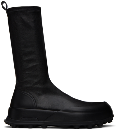 Jil Sander Black Orb Boots In 001 Black