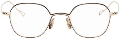 Yuichi Toyama Gold Albers Glasses In White Gold / Black