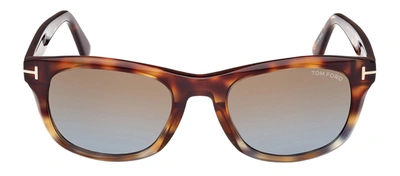 Tom Ford Kendel M Ft1076 56b Square Sunglasses In Brown