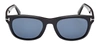 Tom Ford Kendel M Ft1076 01m Square Polarized Sunglasses In Blue