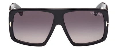 Tom Ford Eyewear Raven Square Frame Sunglasses In Violet