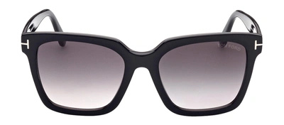 Tom Ford Selby Square Acetate Sunglasses In Black
